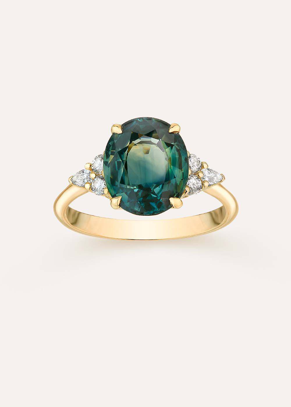 Edie Blue Sapphire & Diamond Ring