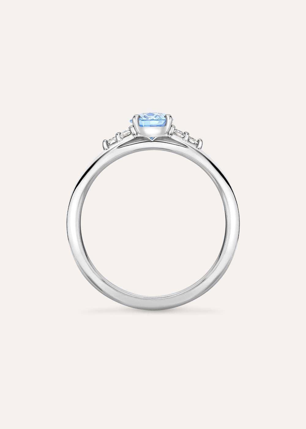 Katie Light Blue Sapphire & Diamond Ring