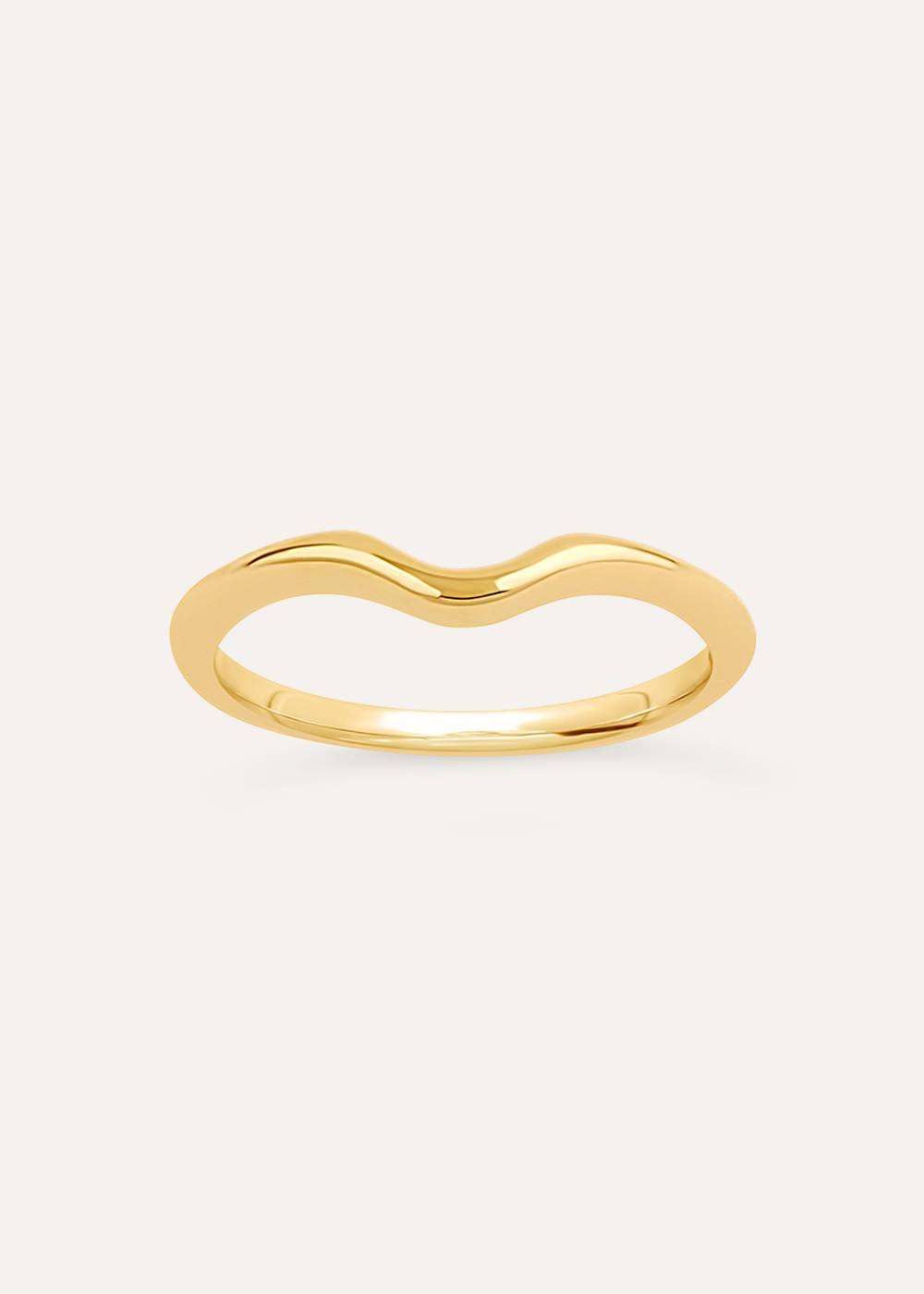 Ellie Solitaire Curve Wedding Band