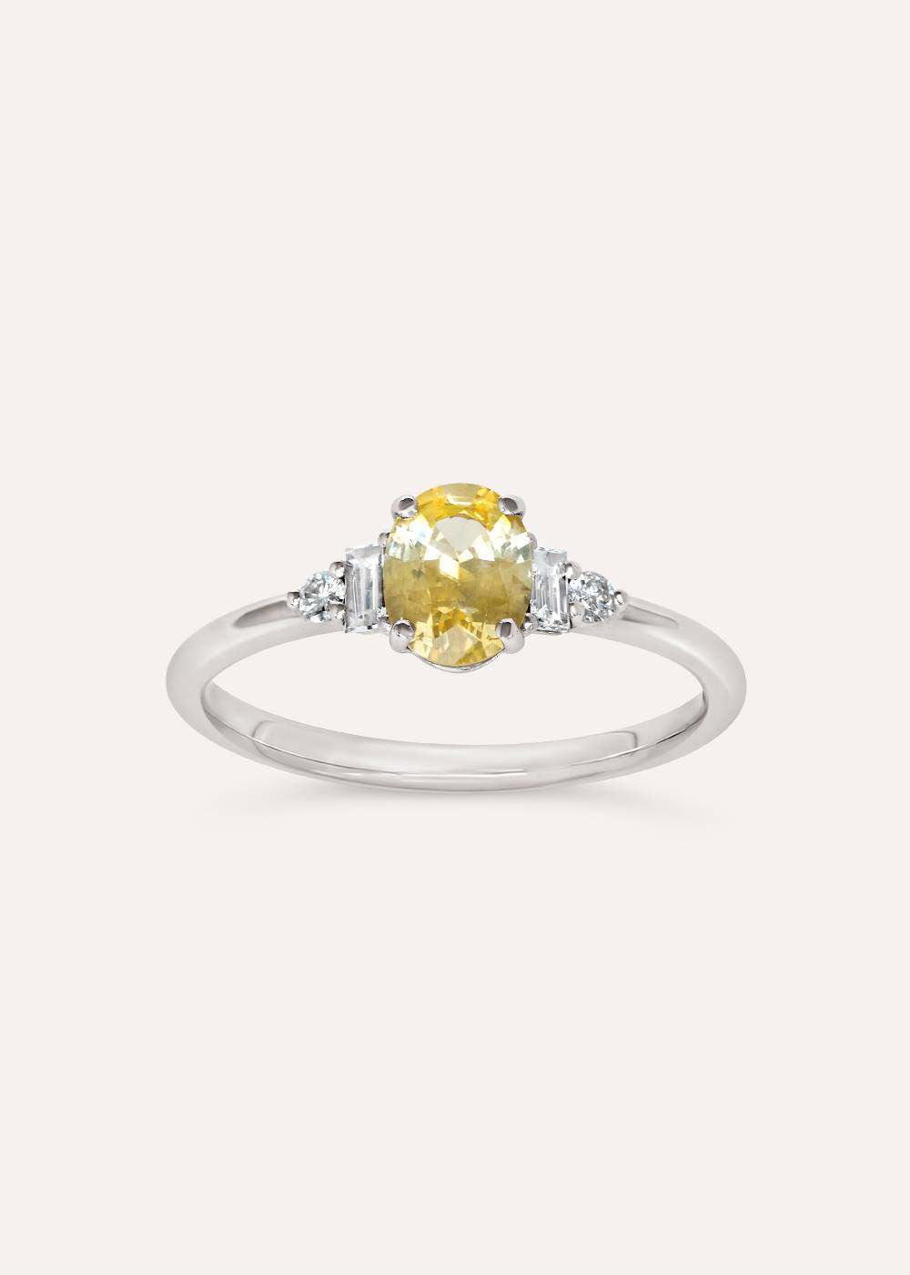 Katie Yellow Sapphire & Diamond Ring