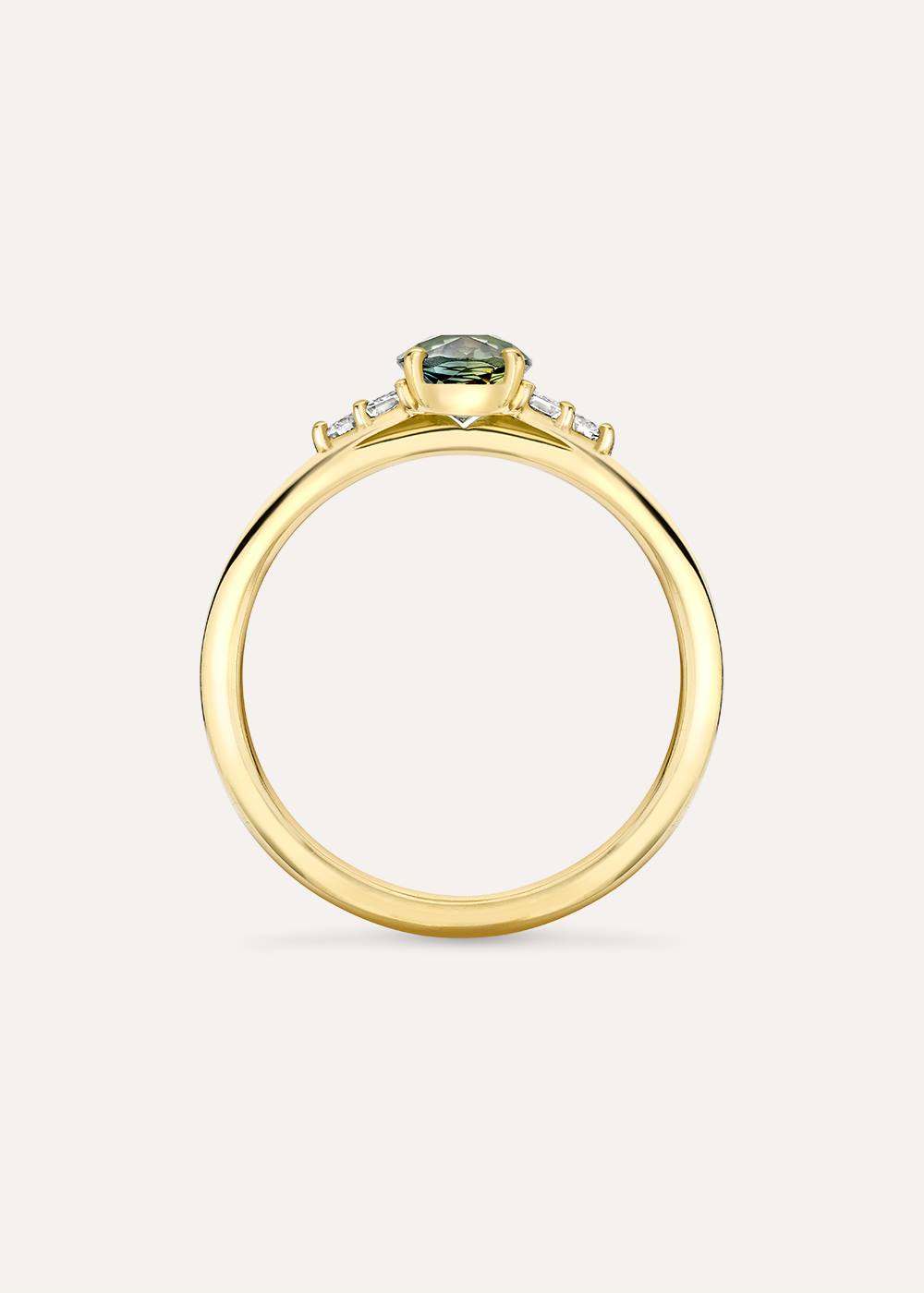 Katie Green Sapphire & Diamond Ring