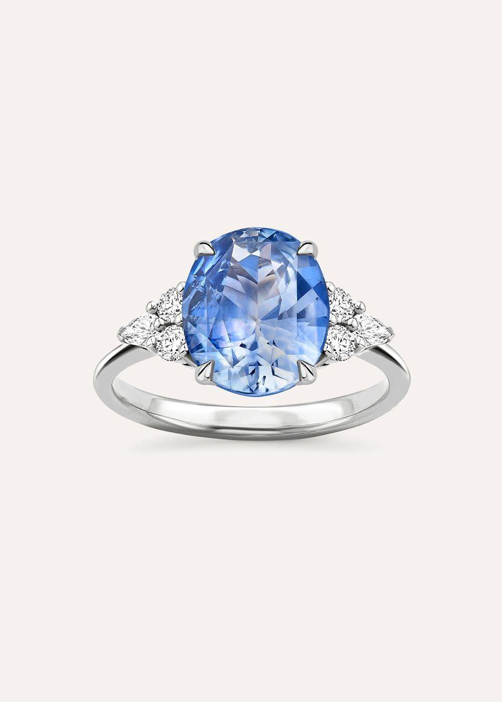 Edie Blue Sapphire & Diamond Ring