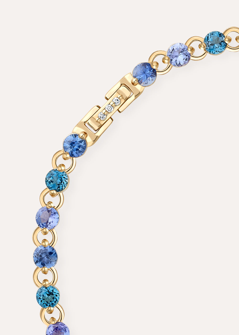 Shuga 3mm Blue Precious Gemstone Tennis Bracelet