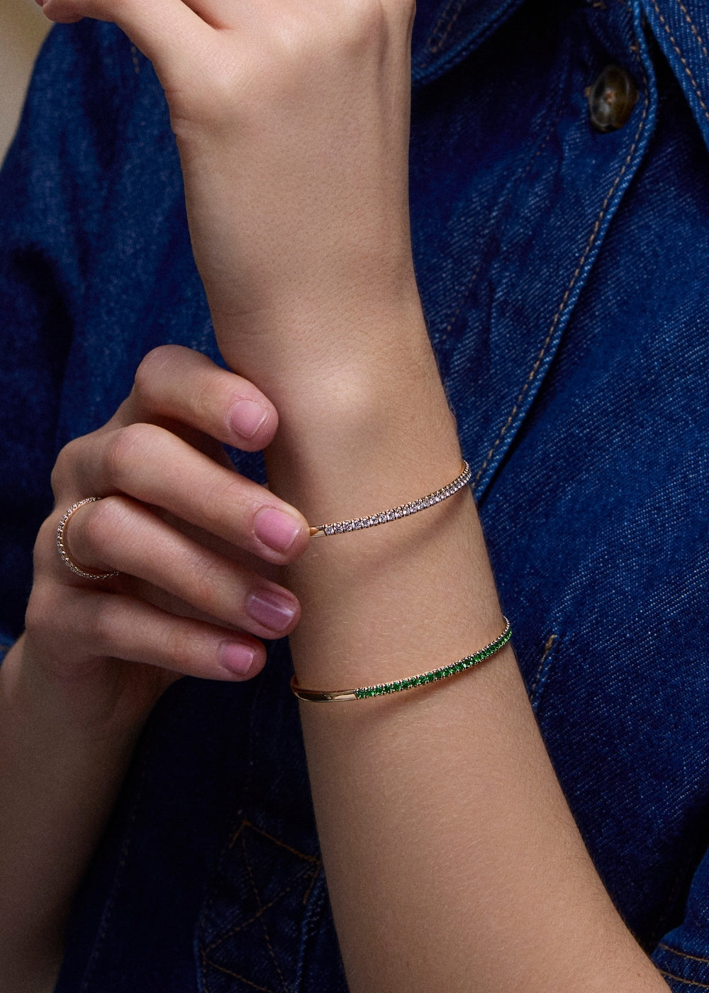 Minnow Lab-Grown Diamond Bangle