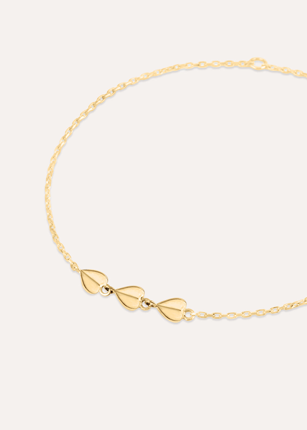 Folded Heart Trio Bracelet