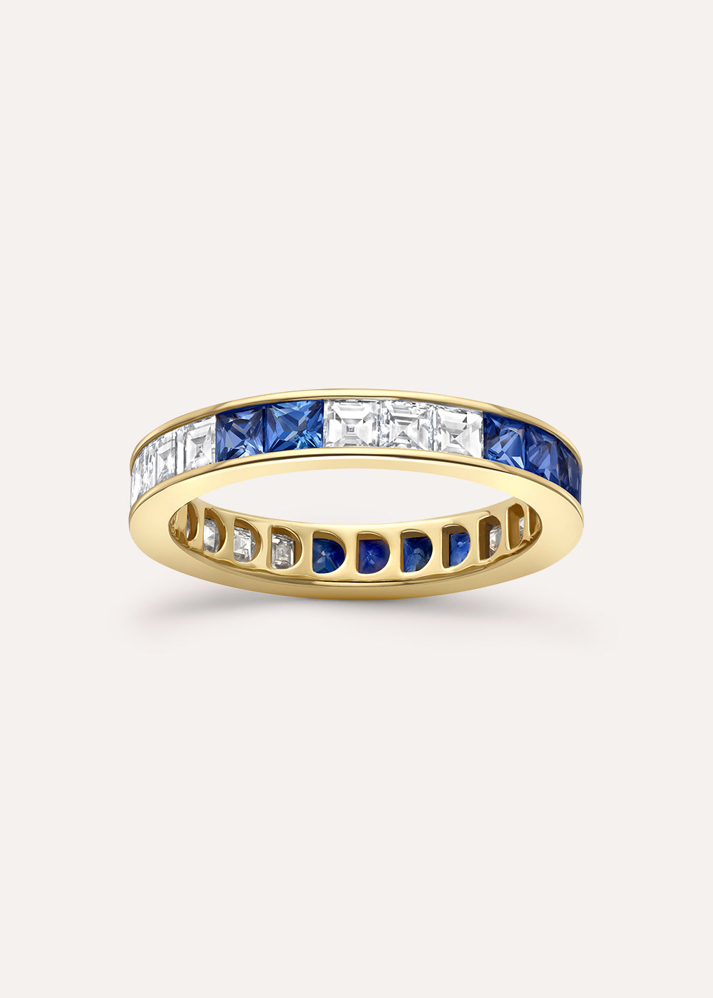 Brightside Blue Sapphire & Diamond Eternity Ring