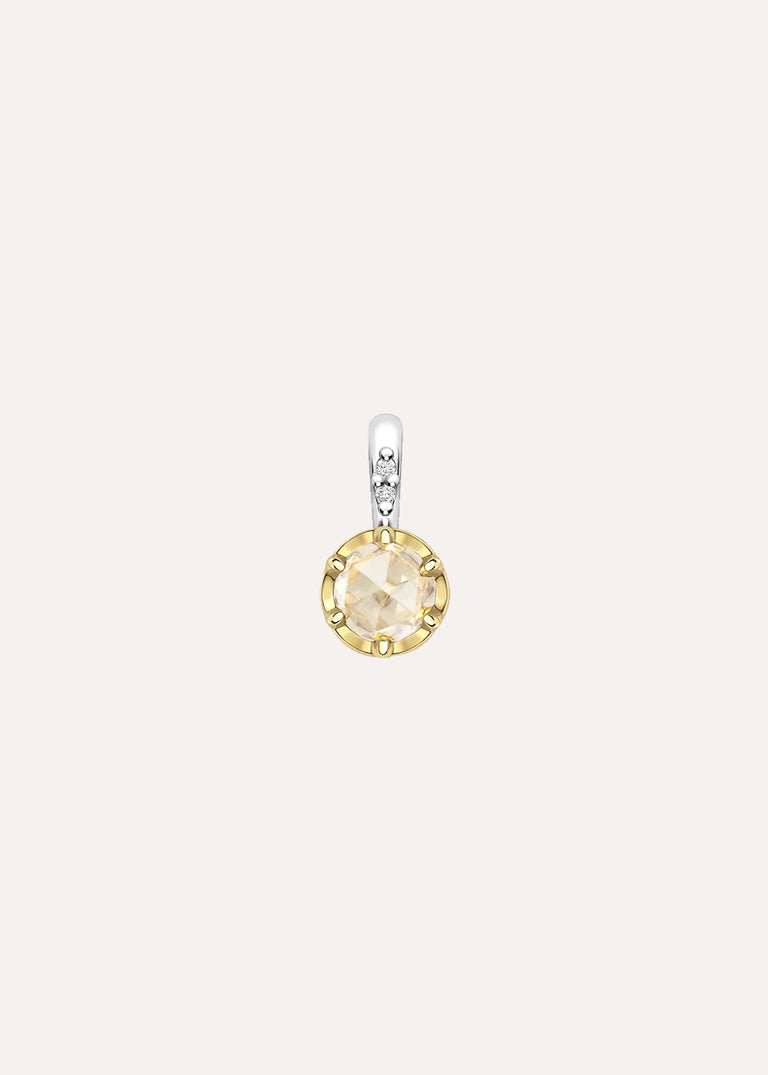 White Sapphire April Birthstone Charm