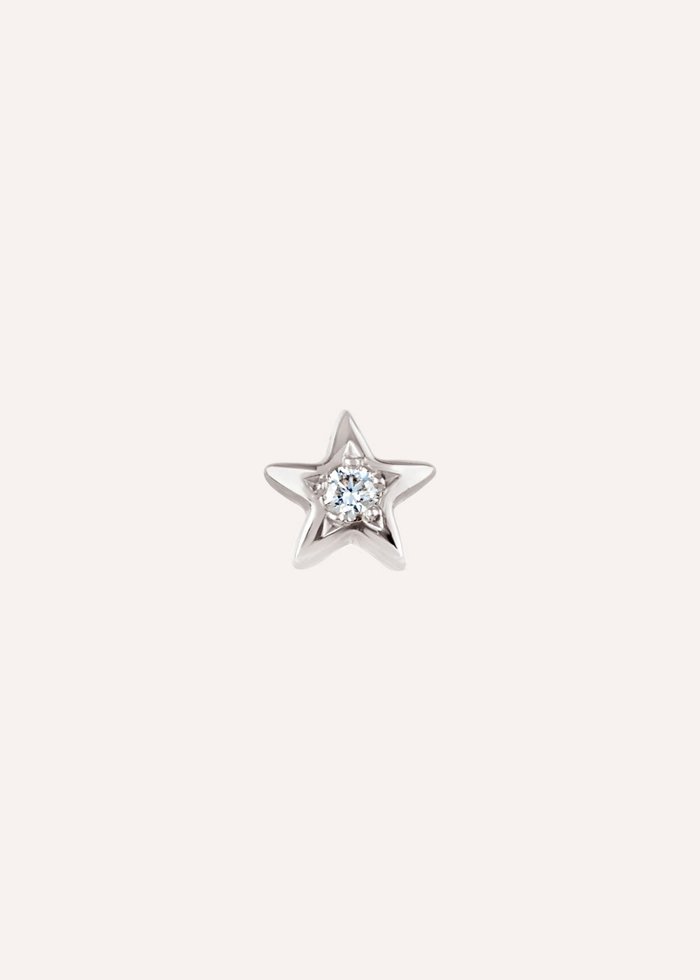 Single Bijou Star Diamond Stud Earring