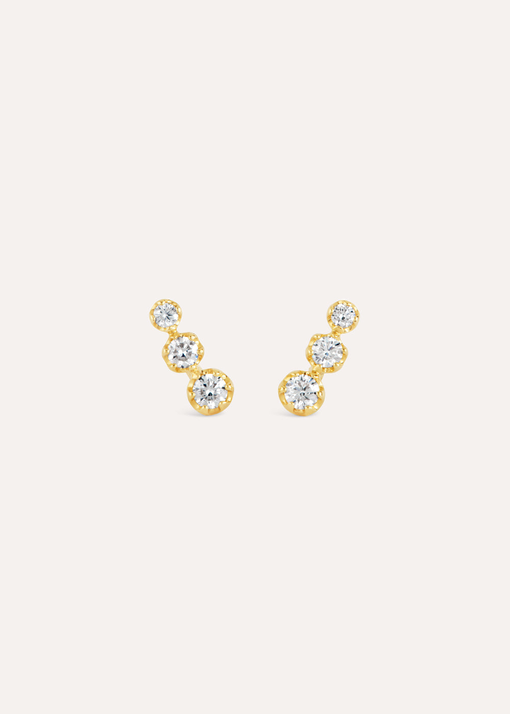 Elyhara Diamond Trio Stud Earrings