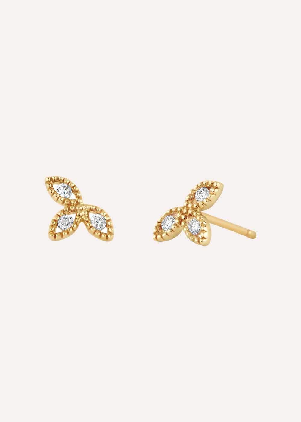 Jasmine Flower Diamond Stud Earrings