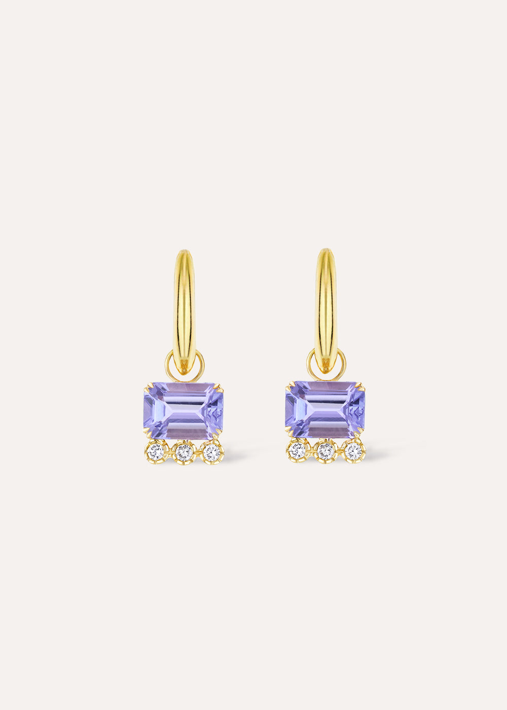 Betony Tanzanite & Lab-Grown Diamond Drop Earrings