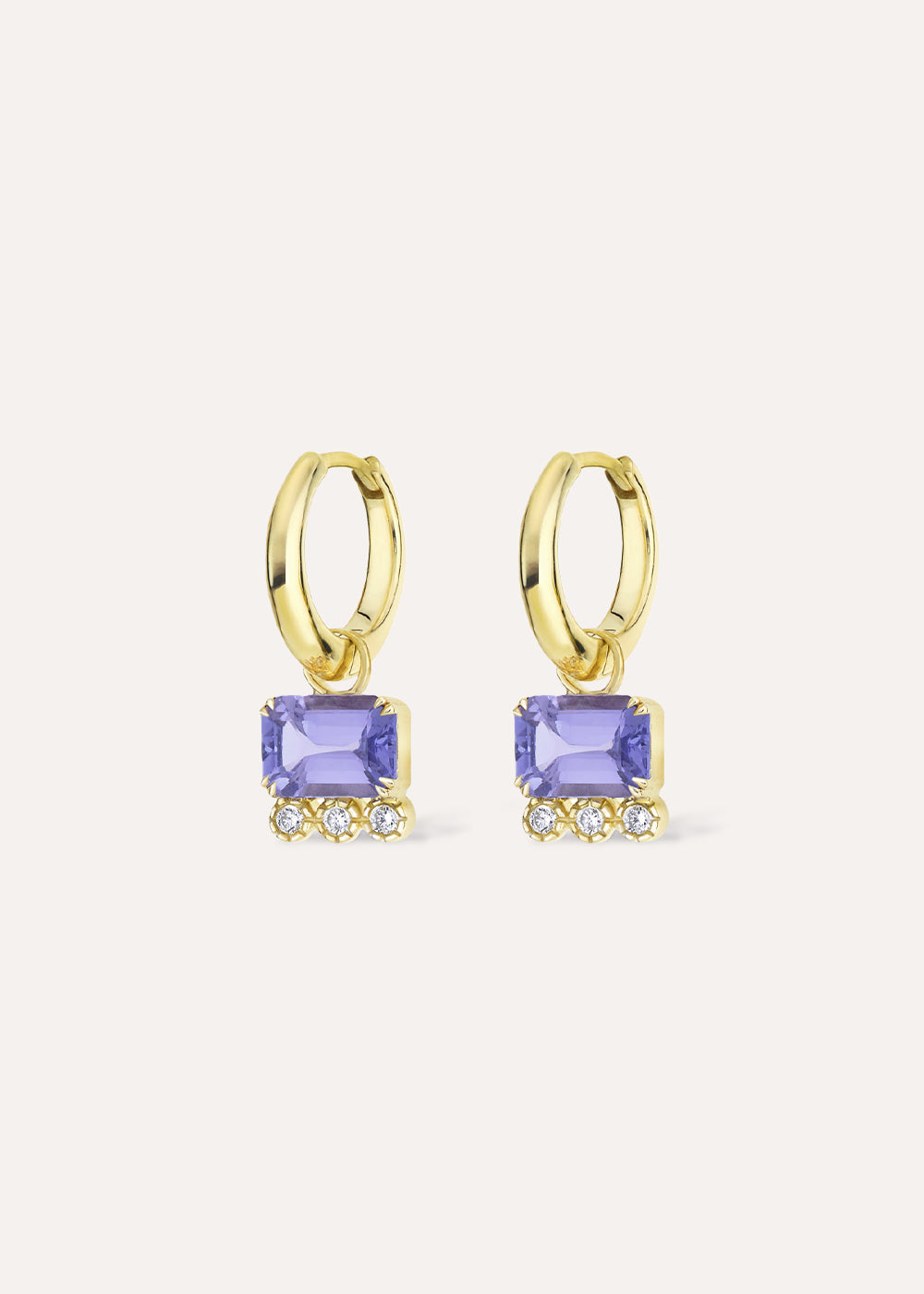 Betony Tanzanite & Lab-Grown Diamond Drop Earrings