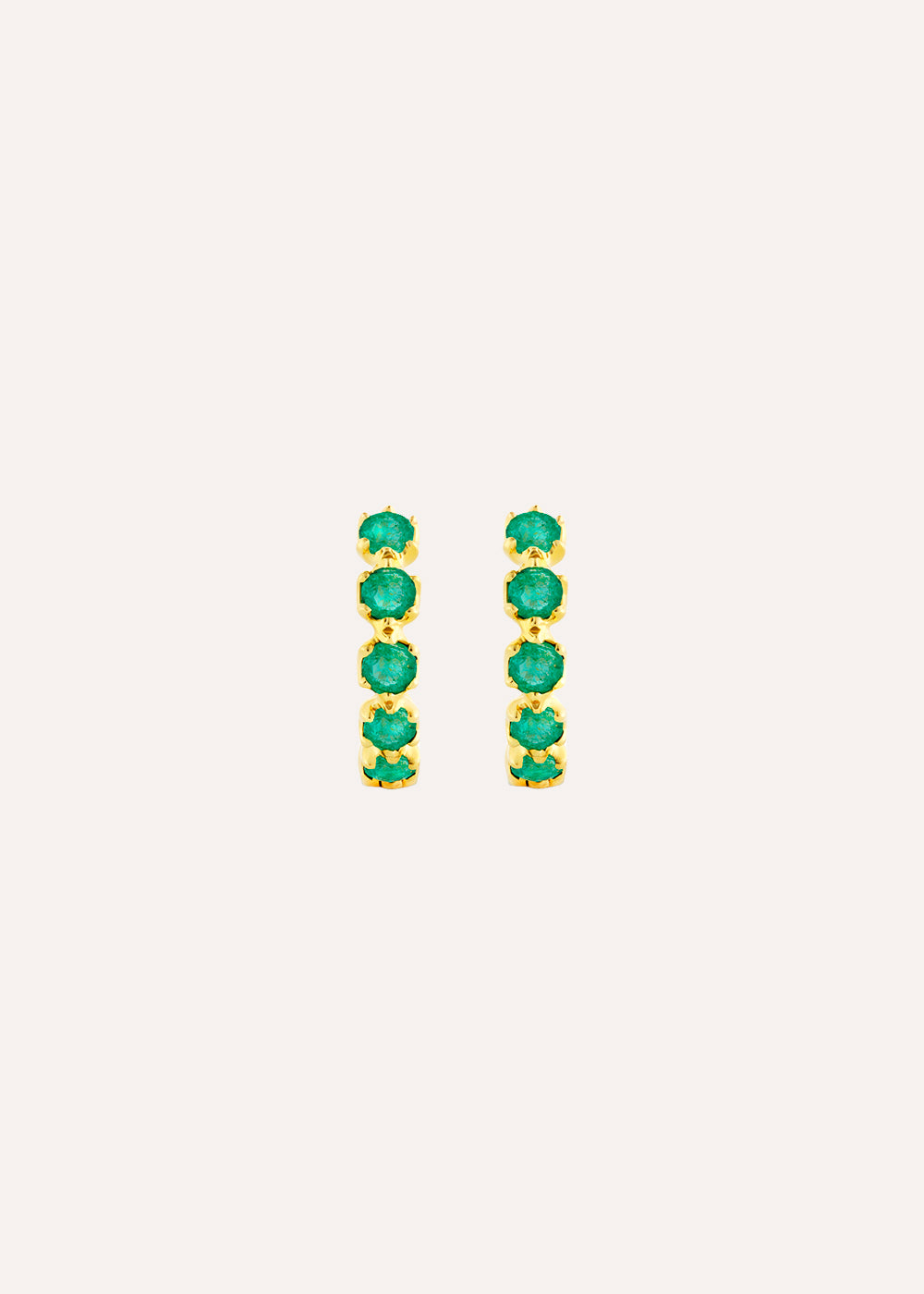 Elyhara Emerald Huggie Hoop Earrings