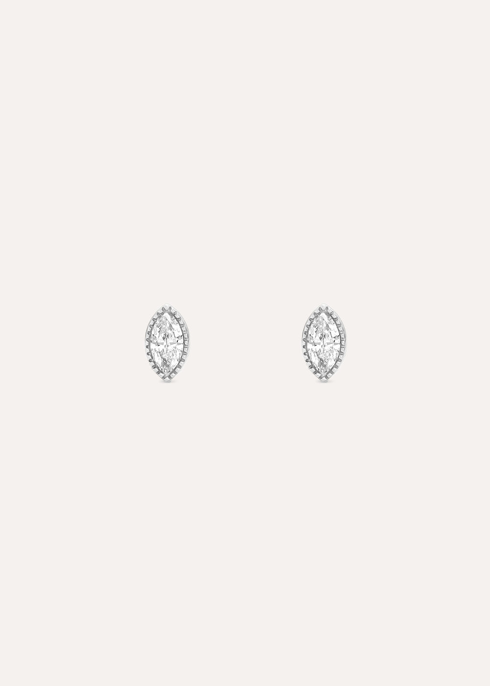 Jasmine Lab-Grown Marquise Diamond Stud Earrings