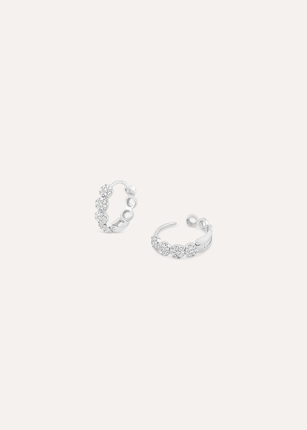Starflower Lab-Grown Diamond Huggie Hoop Earrings