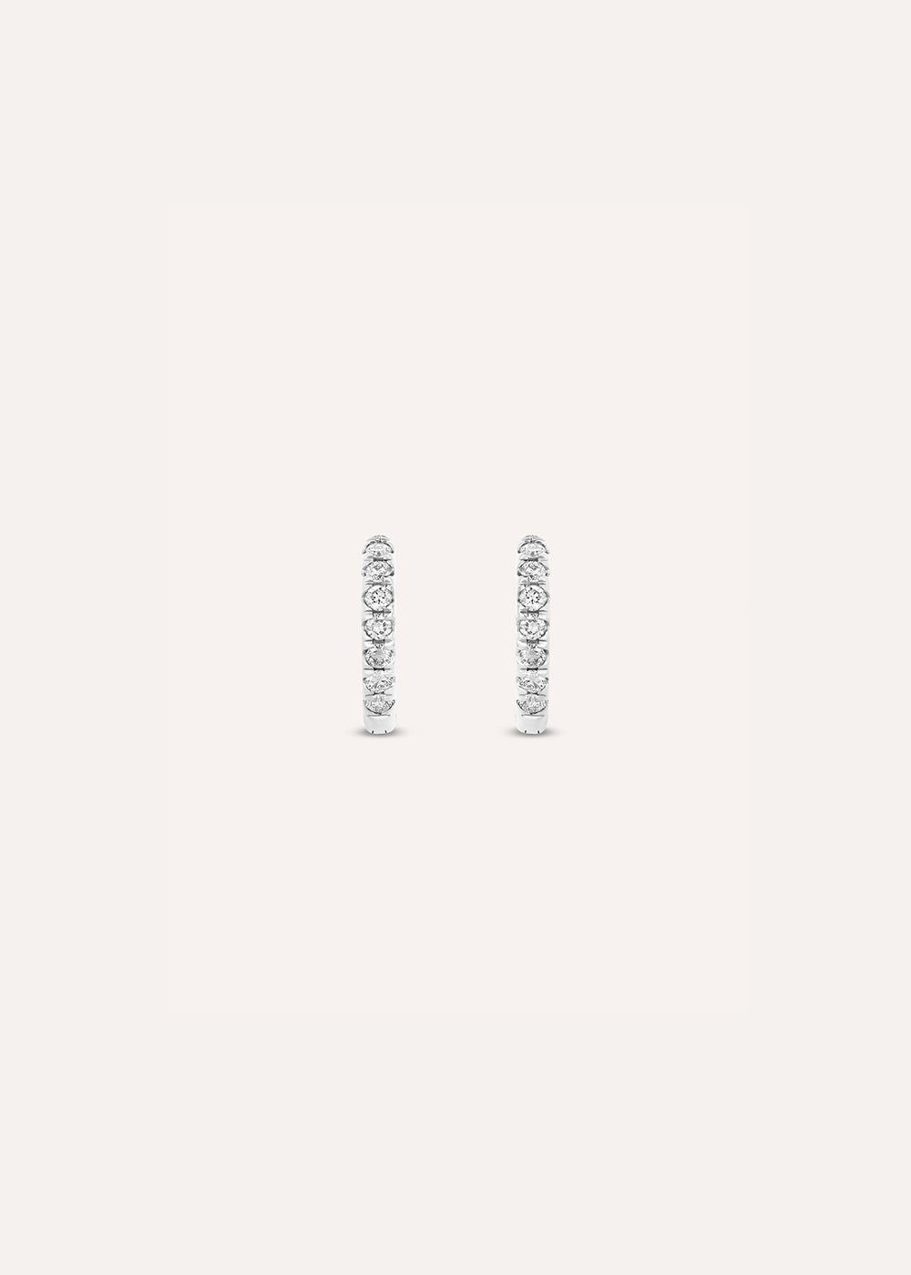 Small Lab-Grown Diamond Huggie Hoop Earrings