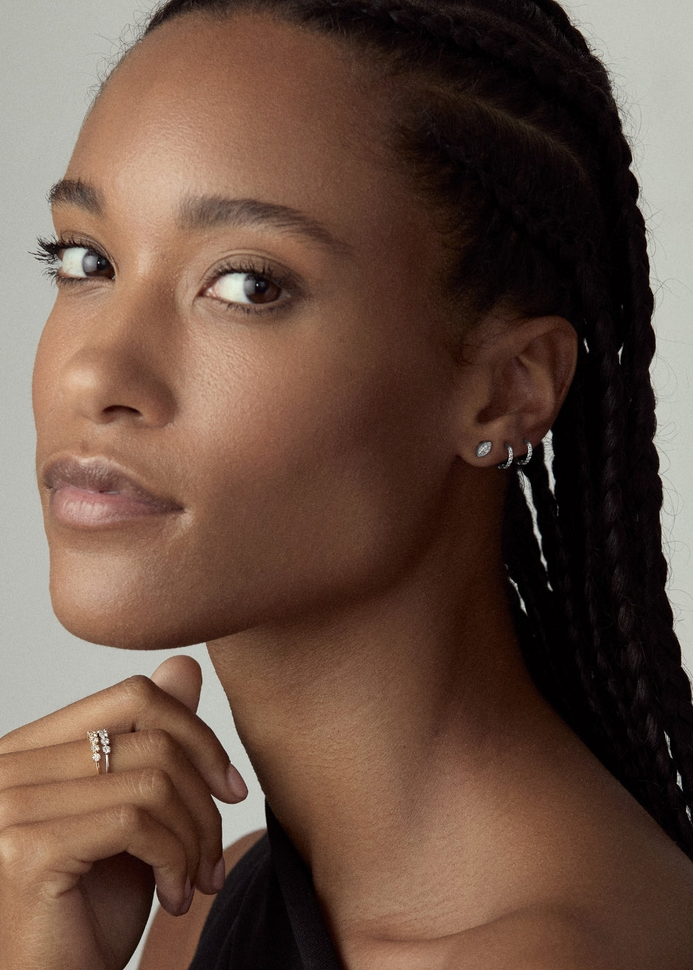 Mini Lab-Grown Diamond Huggie Hoop Earrings