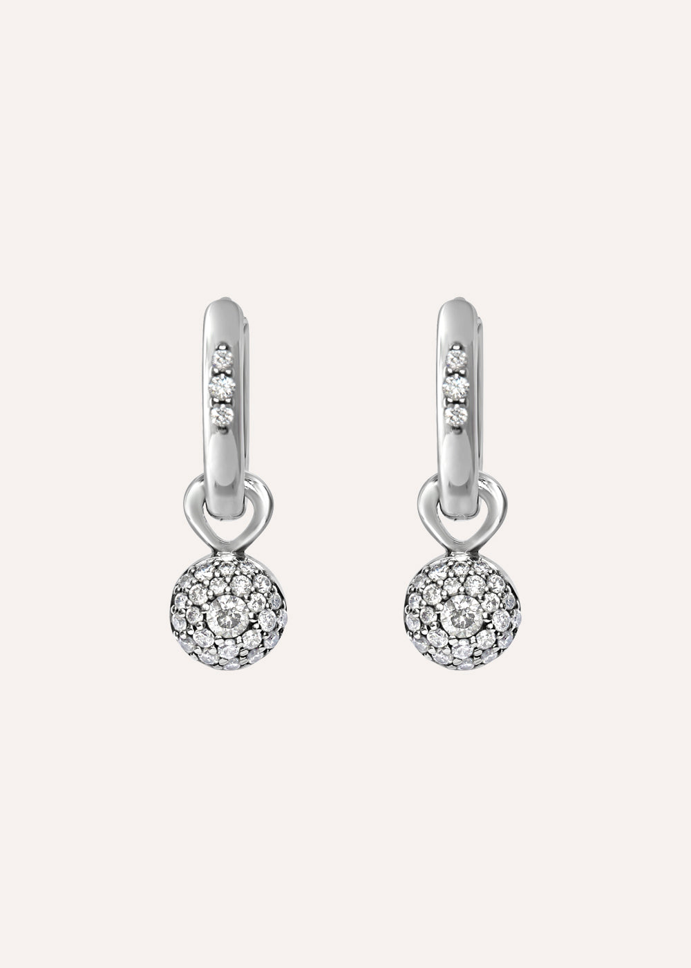 Lab-Grown Diamond Bon Bon Drop Hoop Earrings