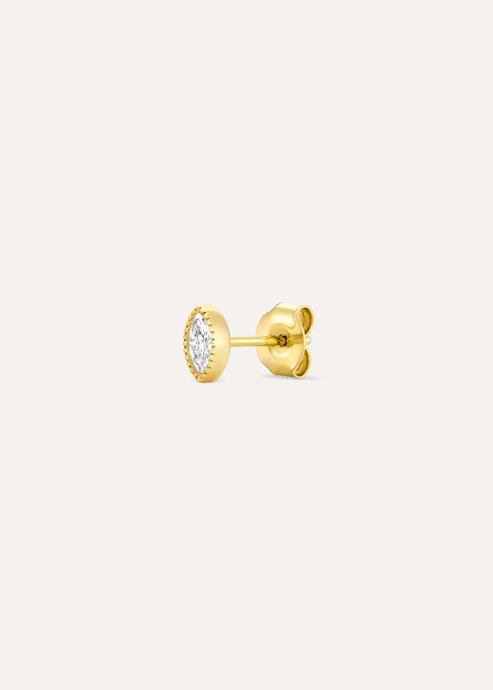 Single Jasmine Lab-Grown Marquise Diamond Stud Earring