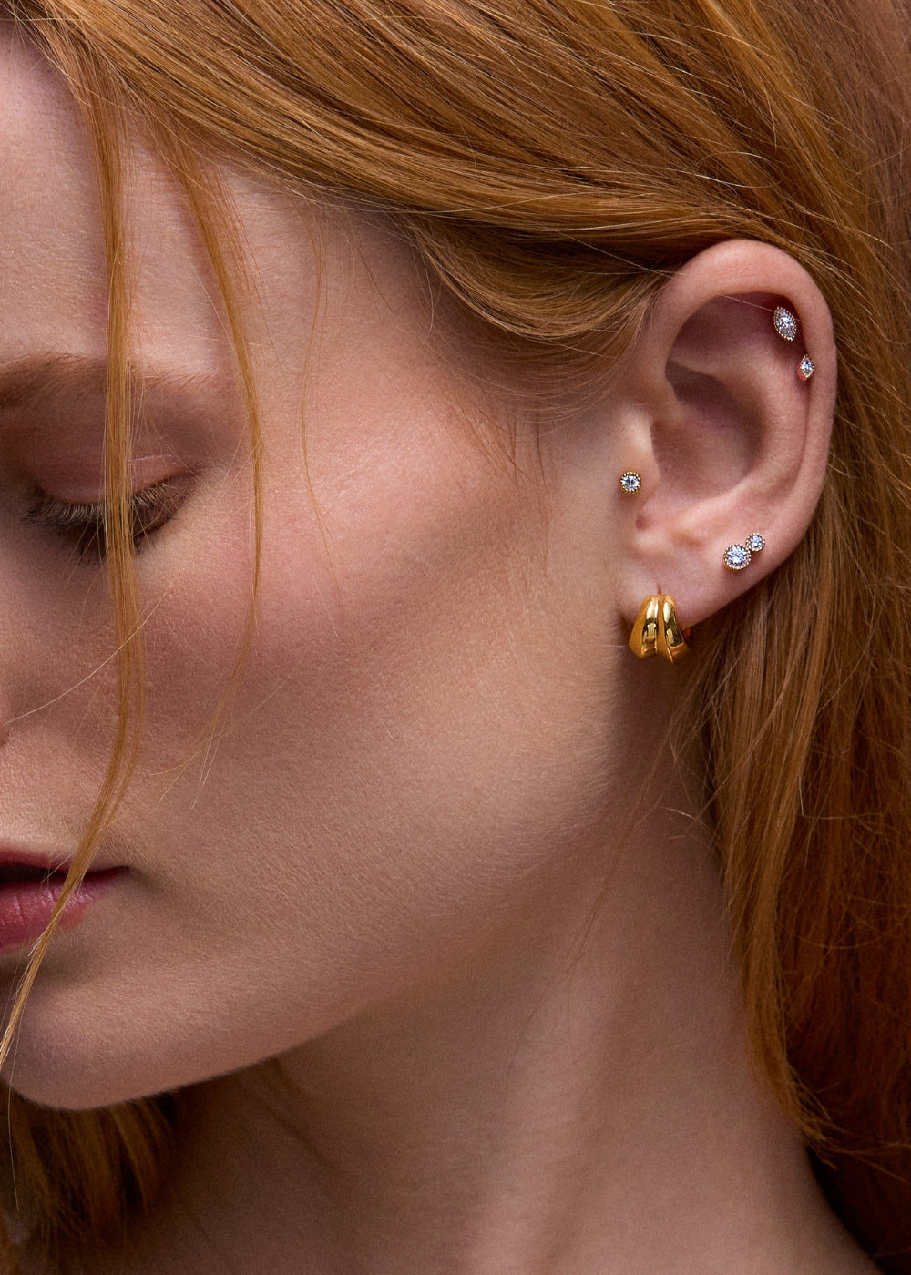 Single Jasmine Lab-Grown Marquise Diamond Stud Earring