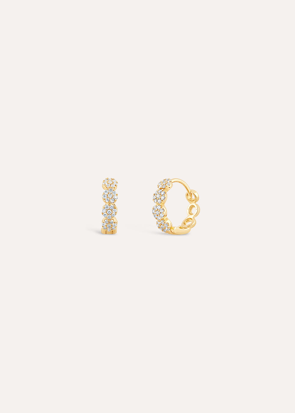 Starflower Lab-Grown Diamond Huggie Hoop Earrings