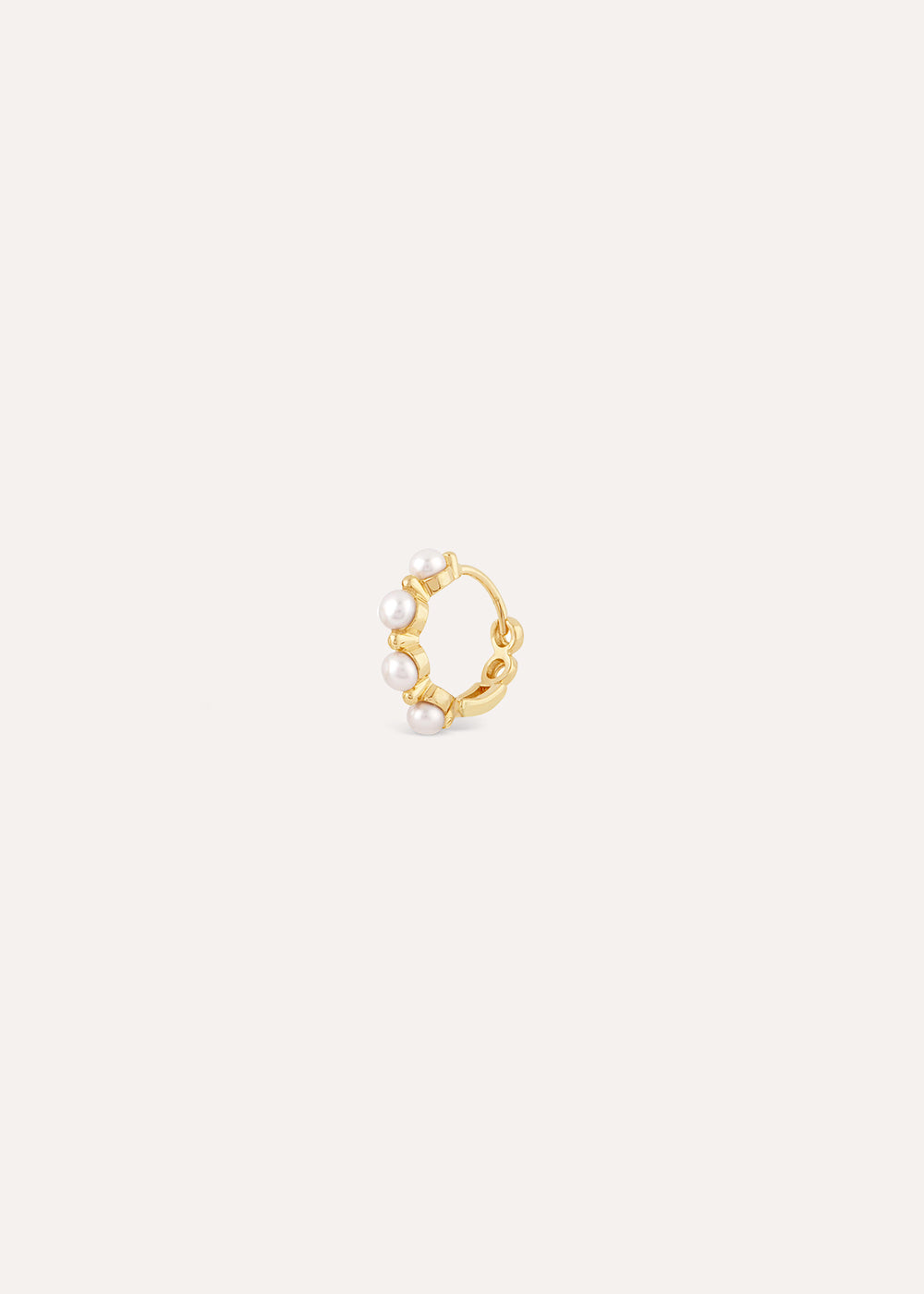 Single Shuga Pearl Huggie Hoop Earring