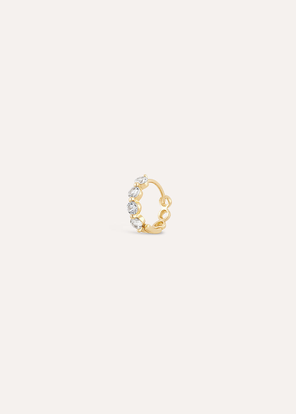 Single Shuga Lab-Grown Diamond Huggie Hoop Earring