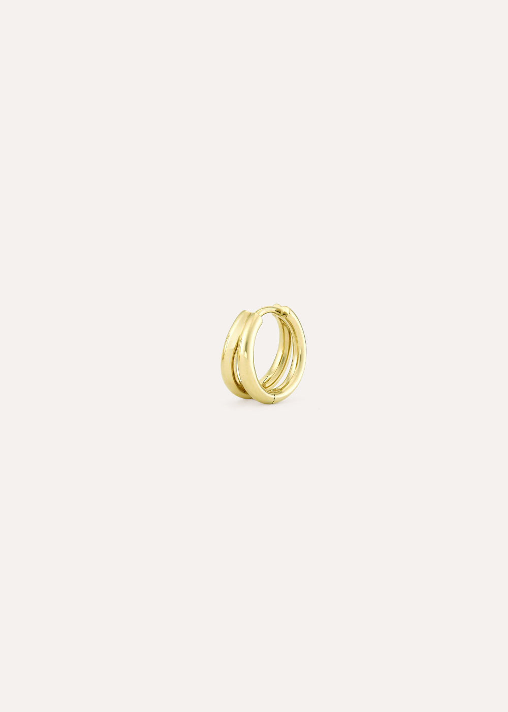 Single Signature Mini Duo Huggie Hoop Earring