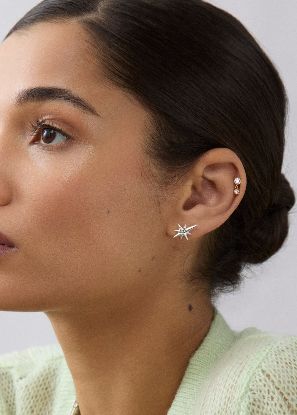 Lab-Grown Diamond Double Diamond Stud Earrings