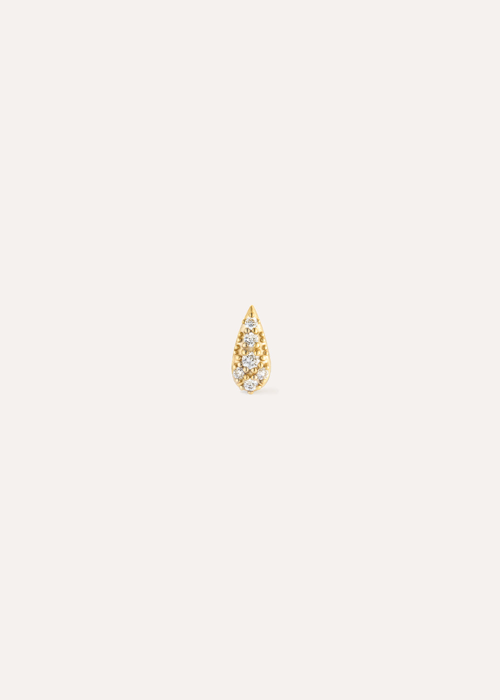 Single Pear Drop Pavé Lab-Grown Diamond Stud Earring