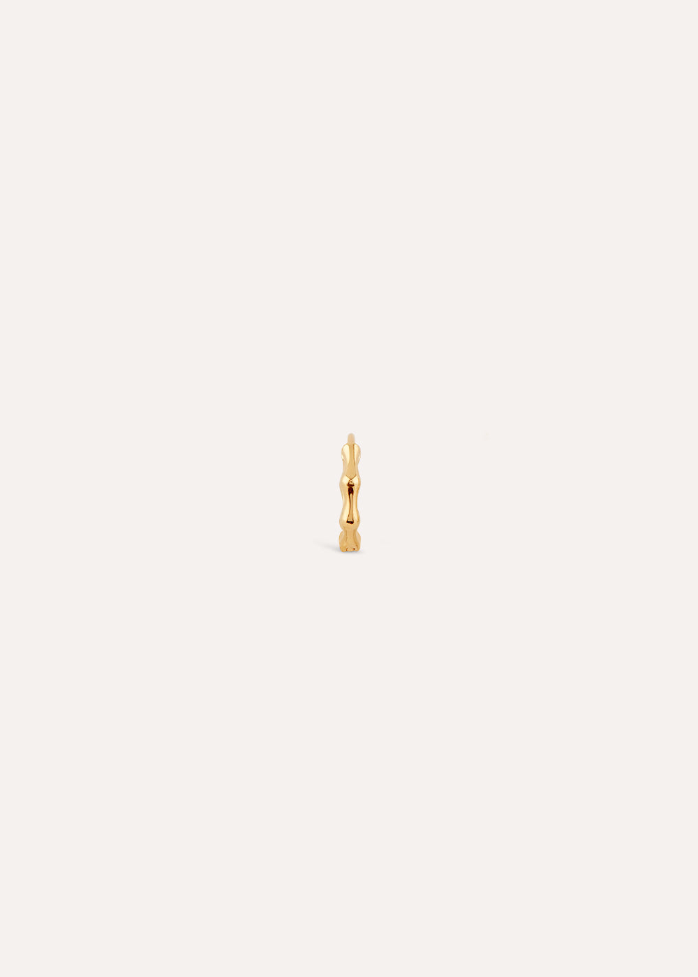 Single Bamboo Micro Hoop Earring