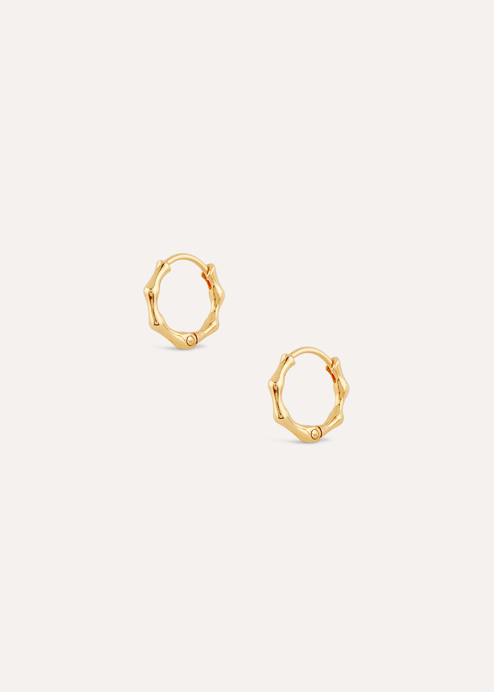 Bamboo Micro Hoop Earrings