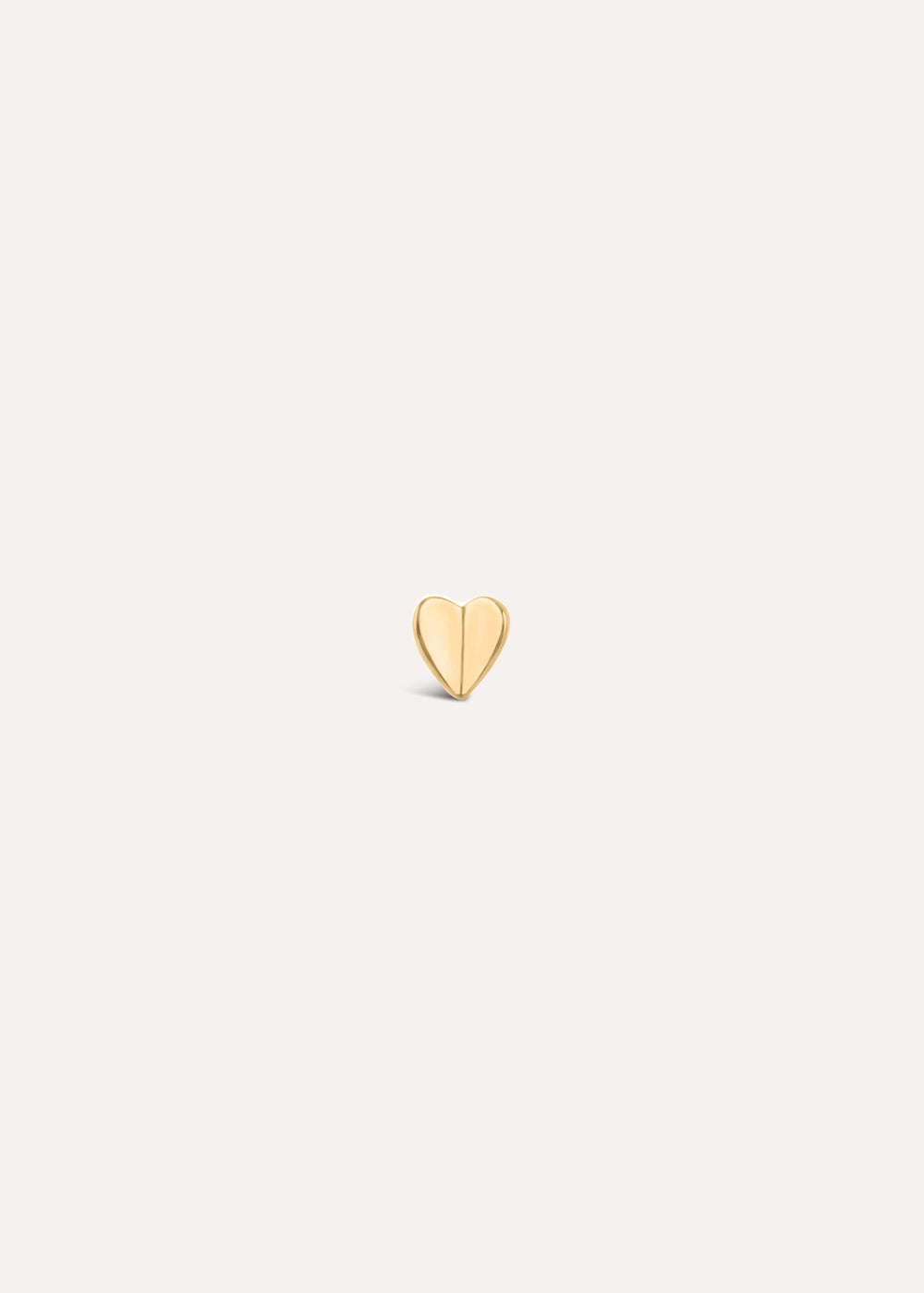 Single Folded Heart Stud Earring