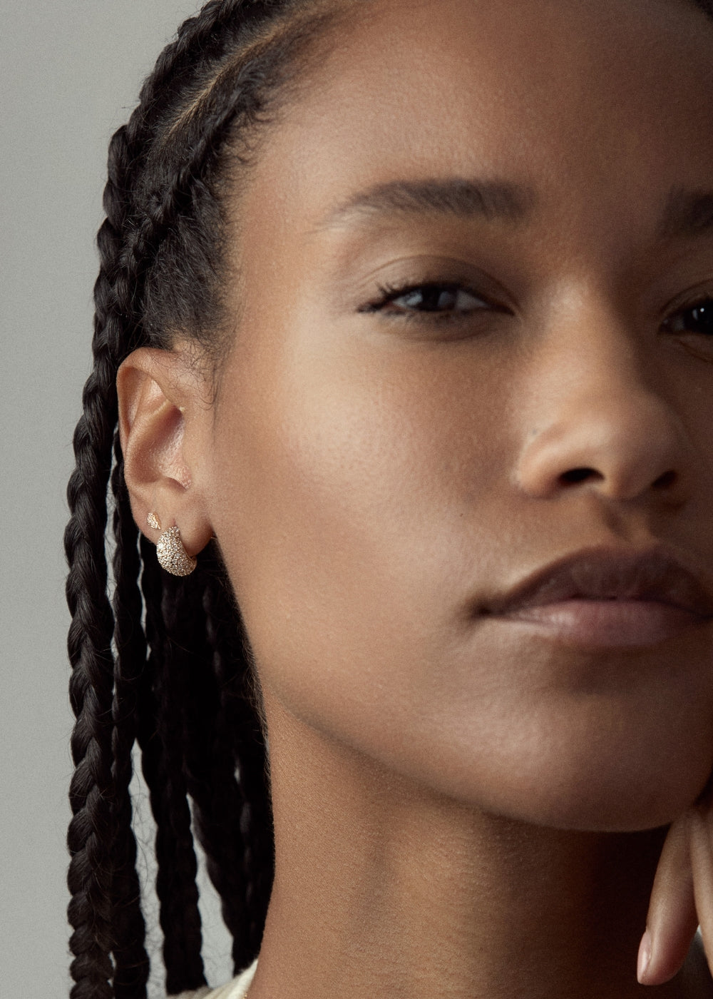 Signature Mini Scoop Pavé Lab-Grown Diamond Hoop Earrings