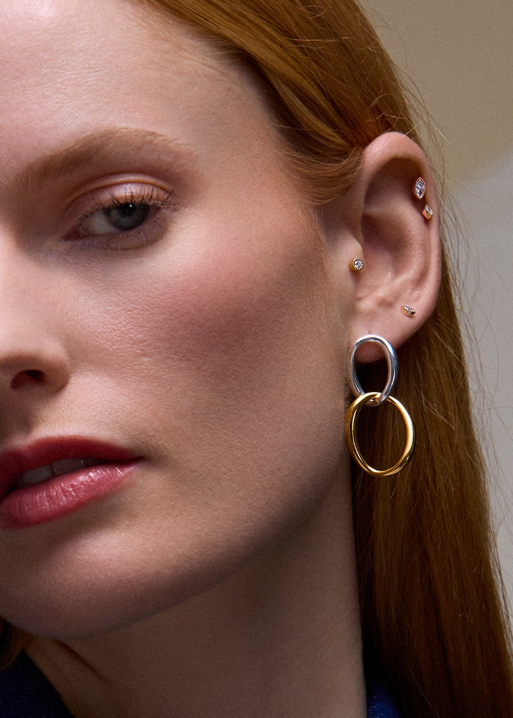 Wave Large Double Drop Earrings