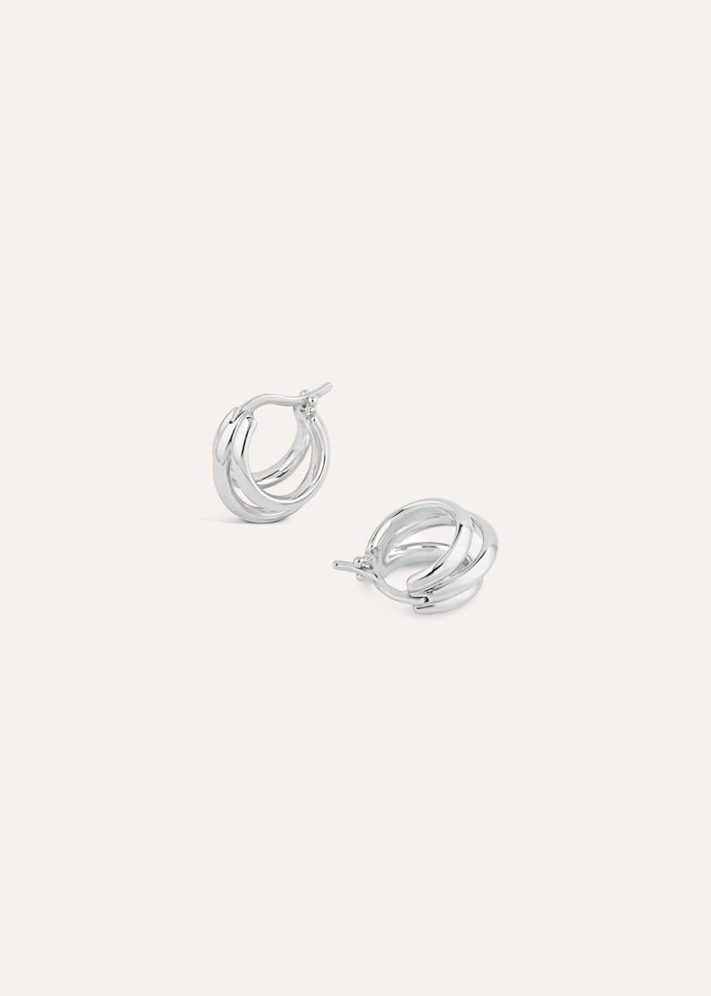 Signature Triple Huggie Hoop Earrings