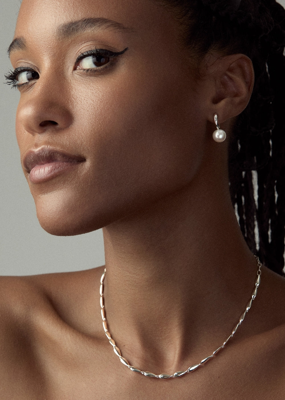 Toro Pearl Drop Hoop Earrings