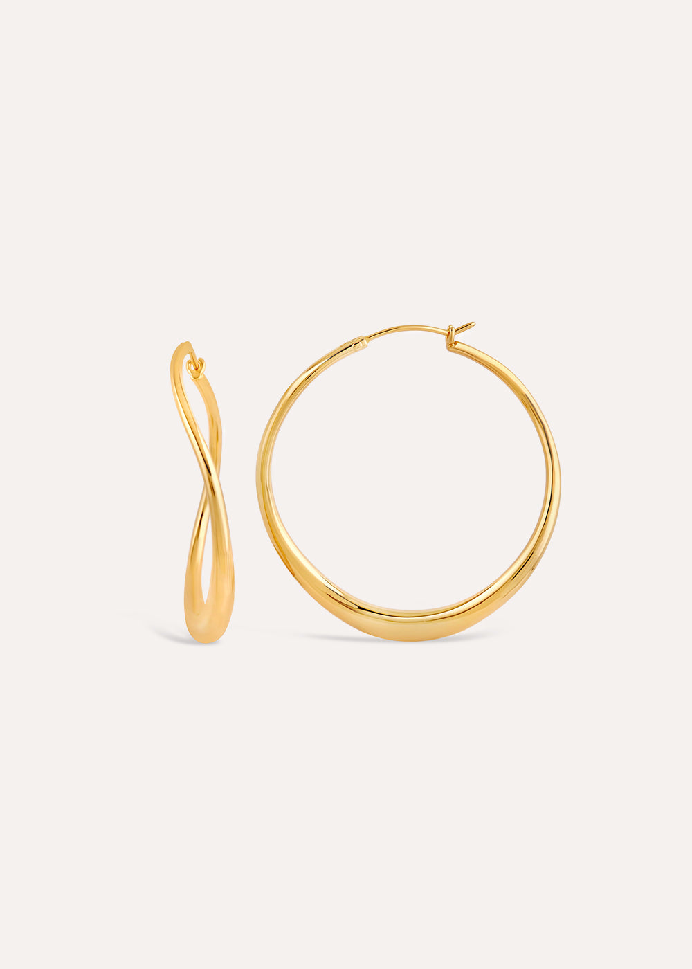 Wave Large Hoop Earrings