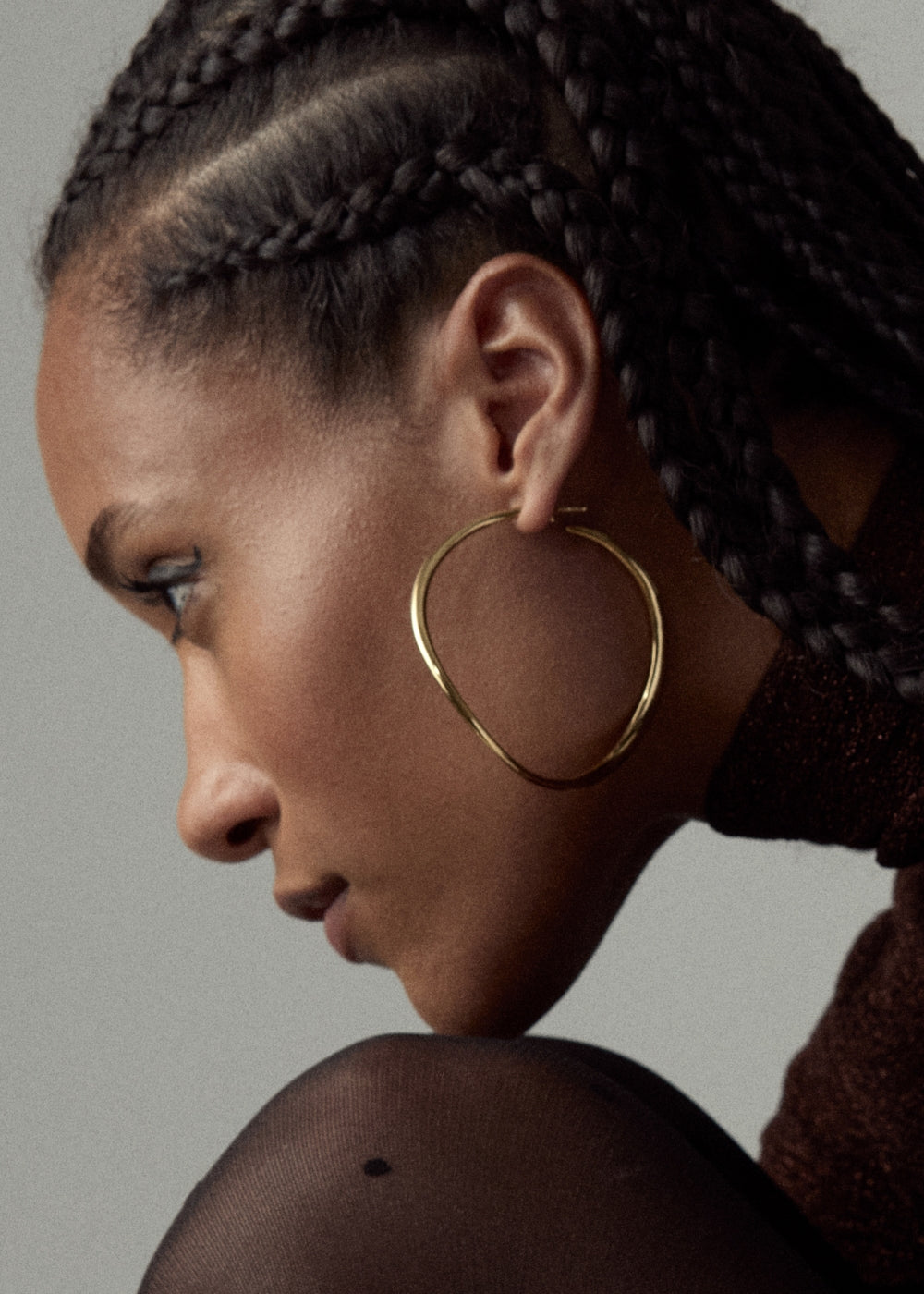 Wave Statement Hoop Earrings