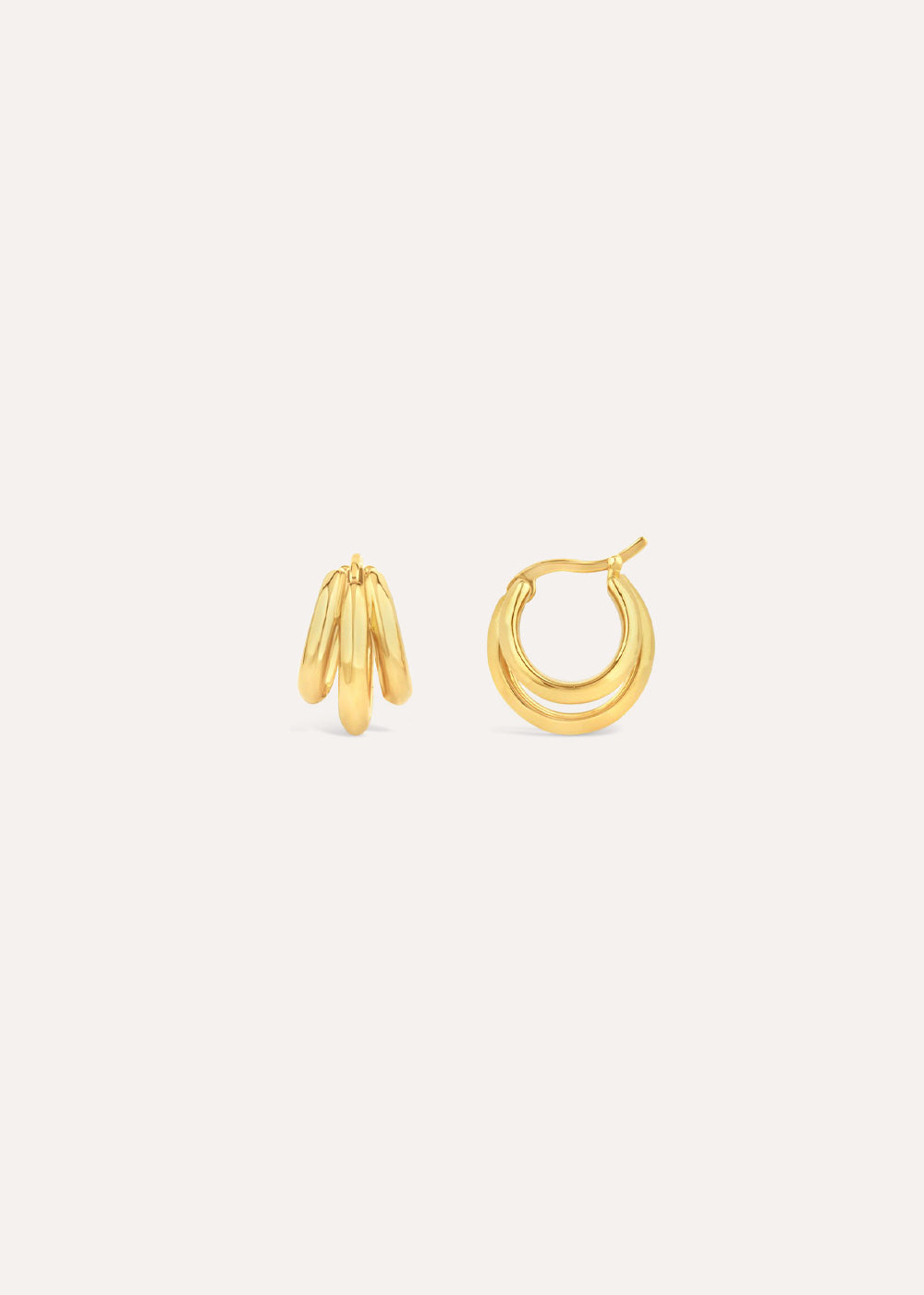 Signature Triple Huggie Hoop Earrings