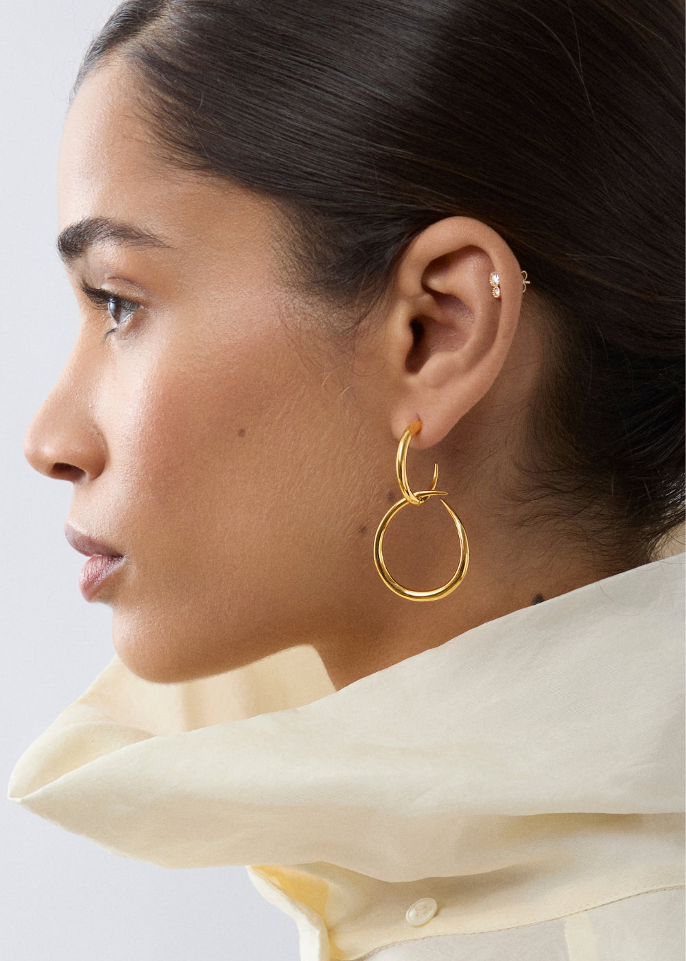 Toro Large Drop Hoop Earrings