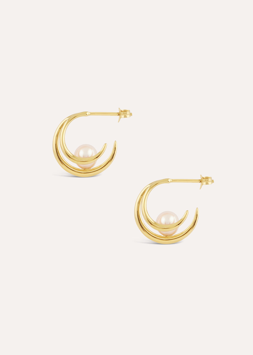 Toro Pearl Double Hoop Earrings