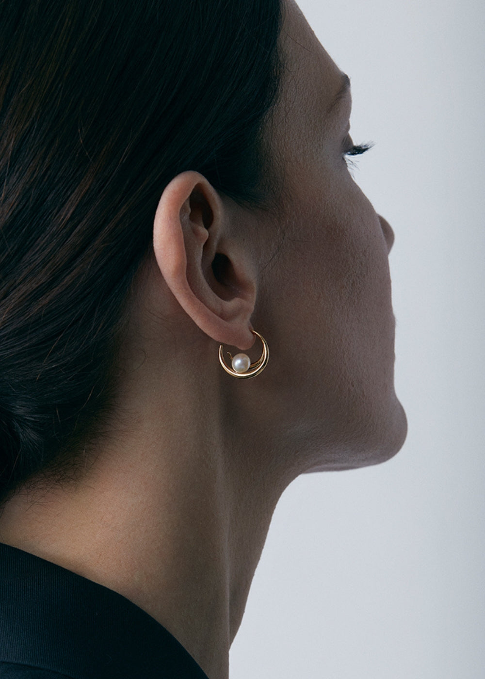 Toro Pearl Double Hoop Earrings