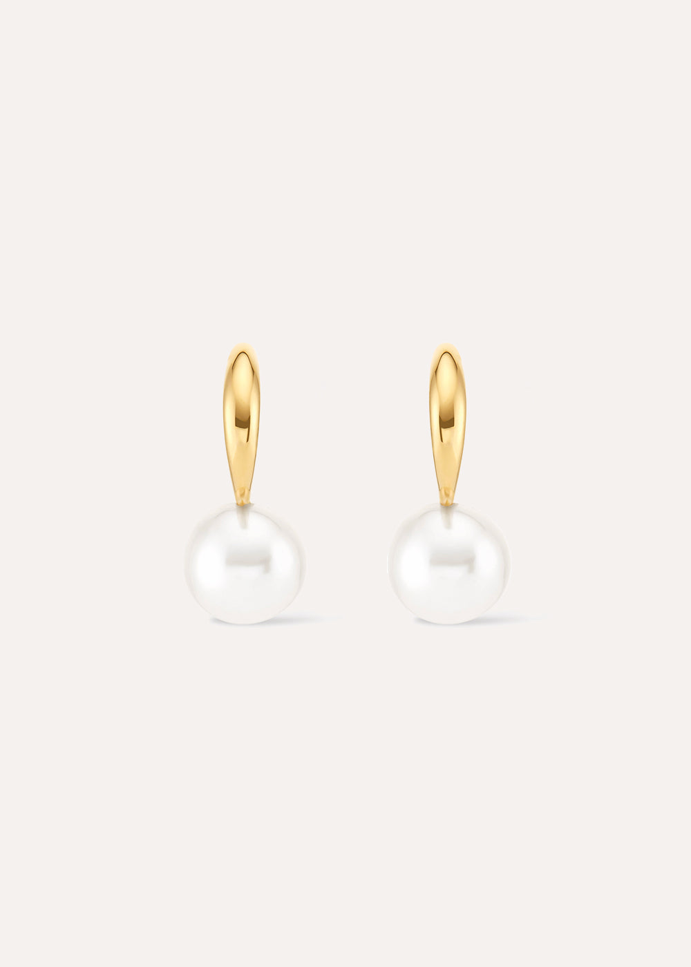 Toro Pearl Drop Hoop Earrings