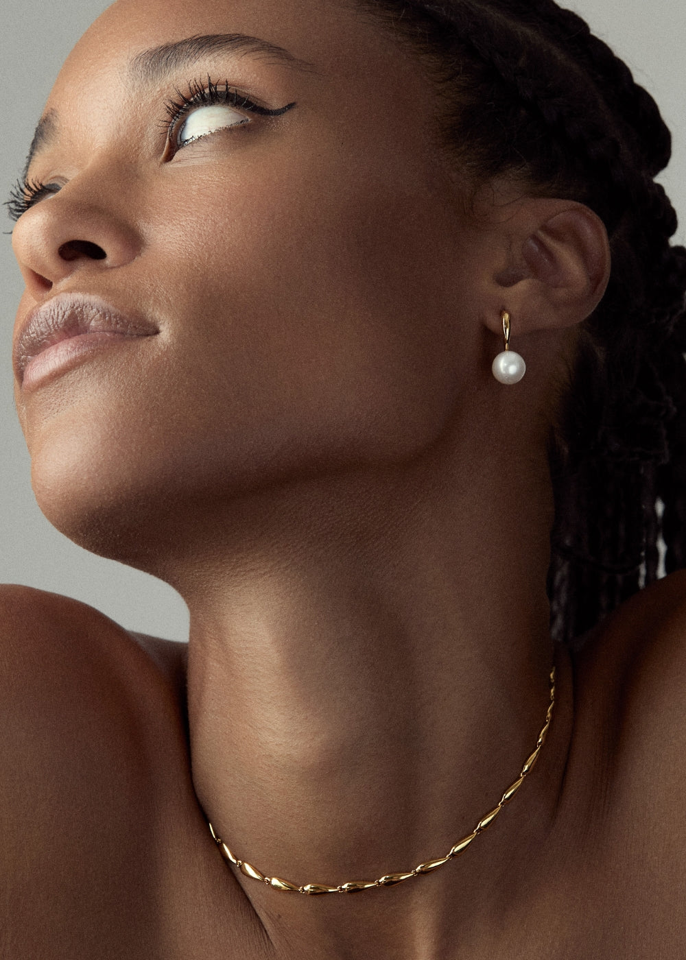 Toro Pearl Drop Hoop Earrings