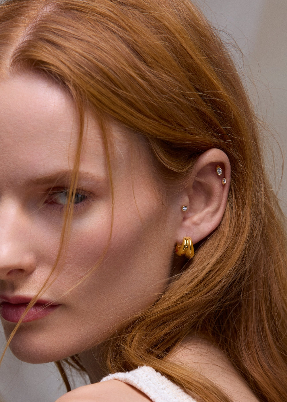Iceni Medium Double Hoop Earrings