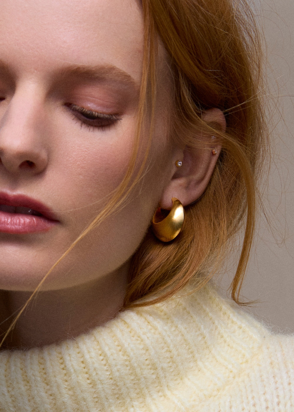 Iceni Warrior Puffy Hoop Earrings