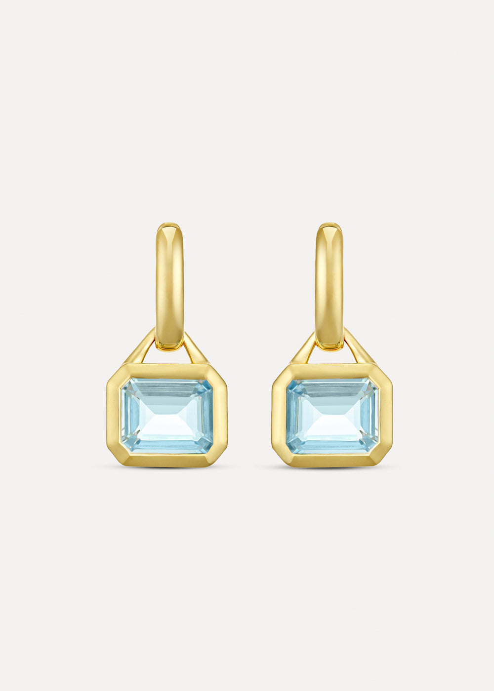 Paloma Sky Blue Topaz Drop Hoop Earrings