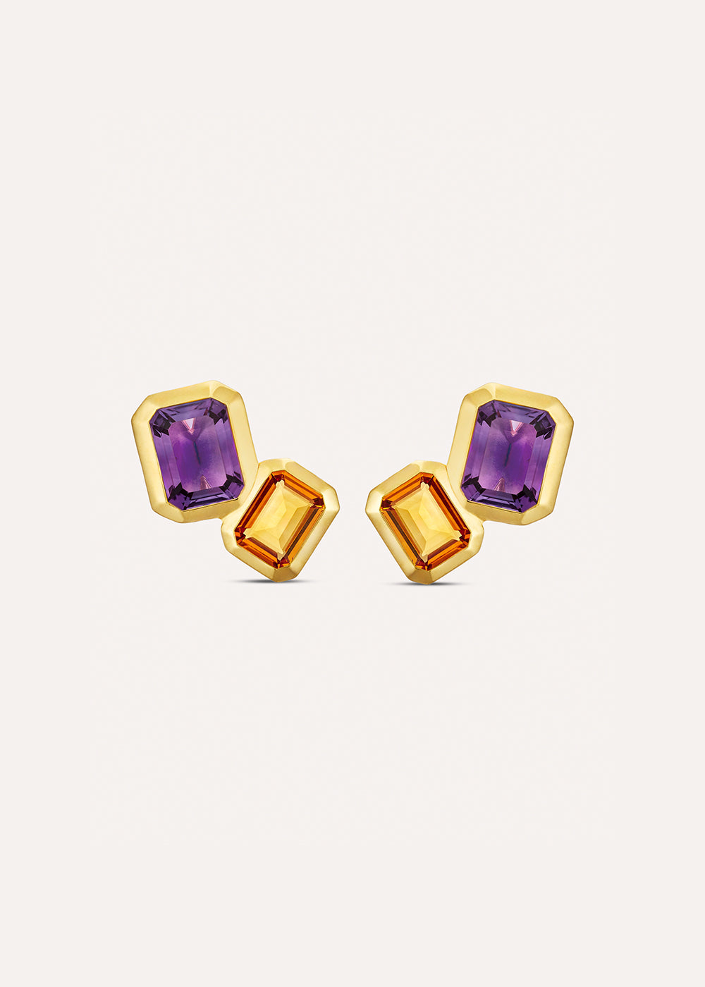 Paloma Amethyst & Citrine Stud Earrings