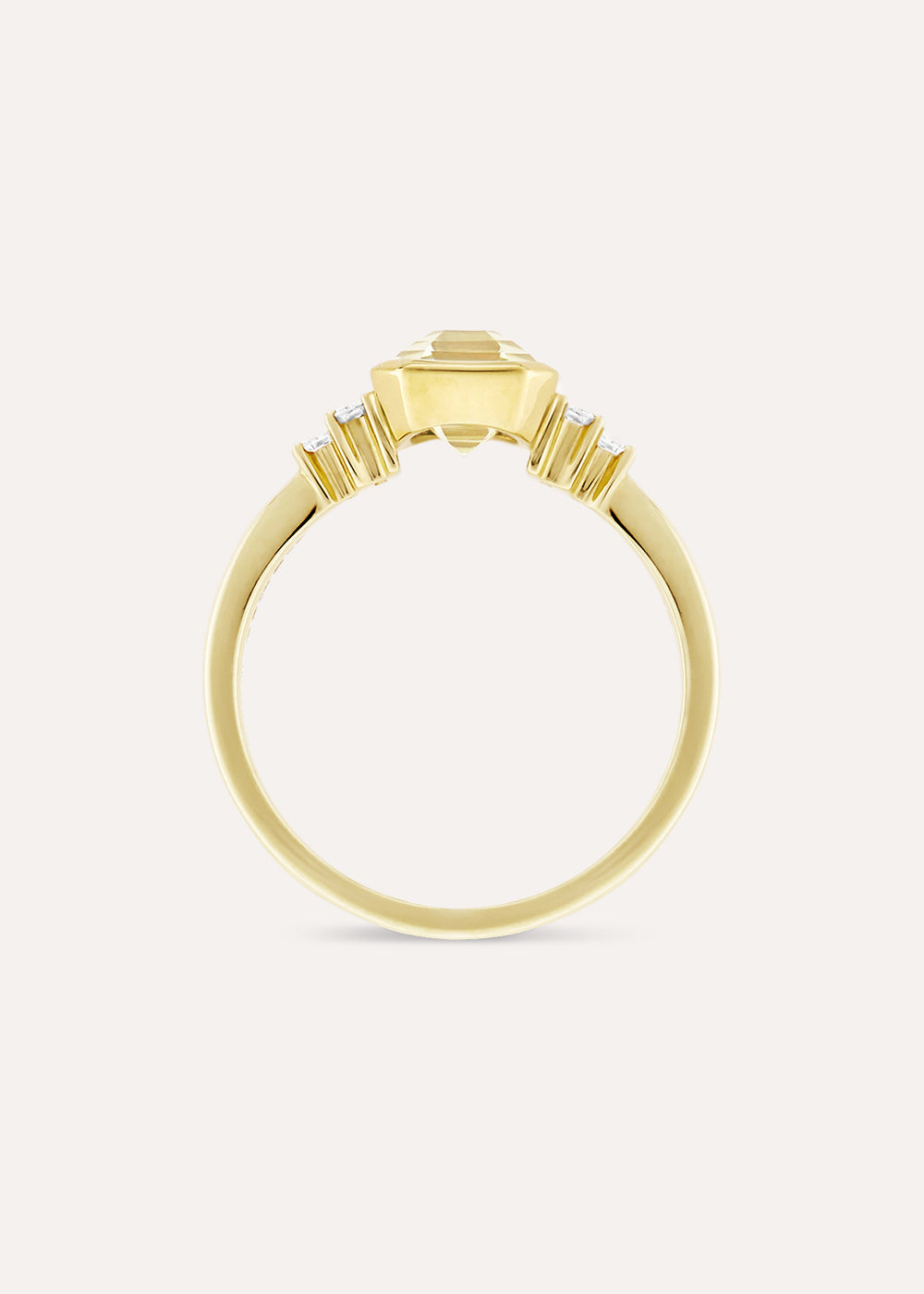 Mila Yellow Sapphire & Diamond Ring